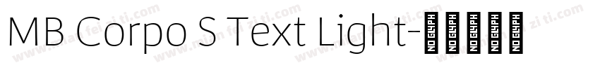 MB Corpo S Text Light字体转换